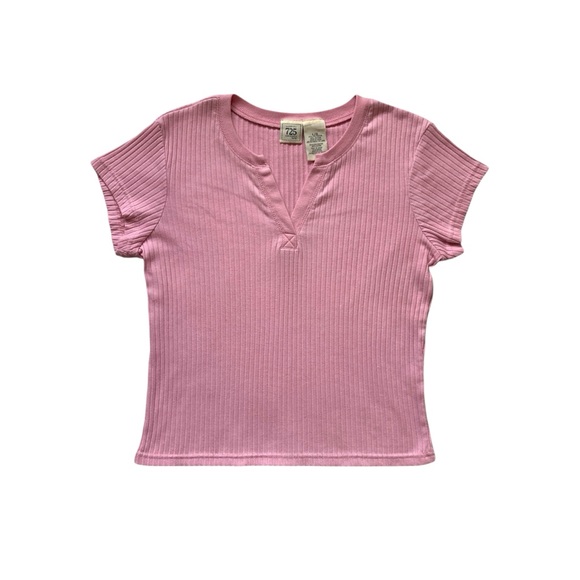 Vintage Tops - Vintage 00s Ribbed Baby Tee 🍑